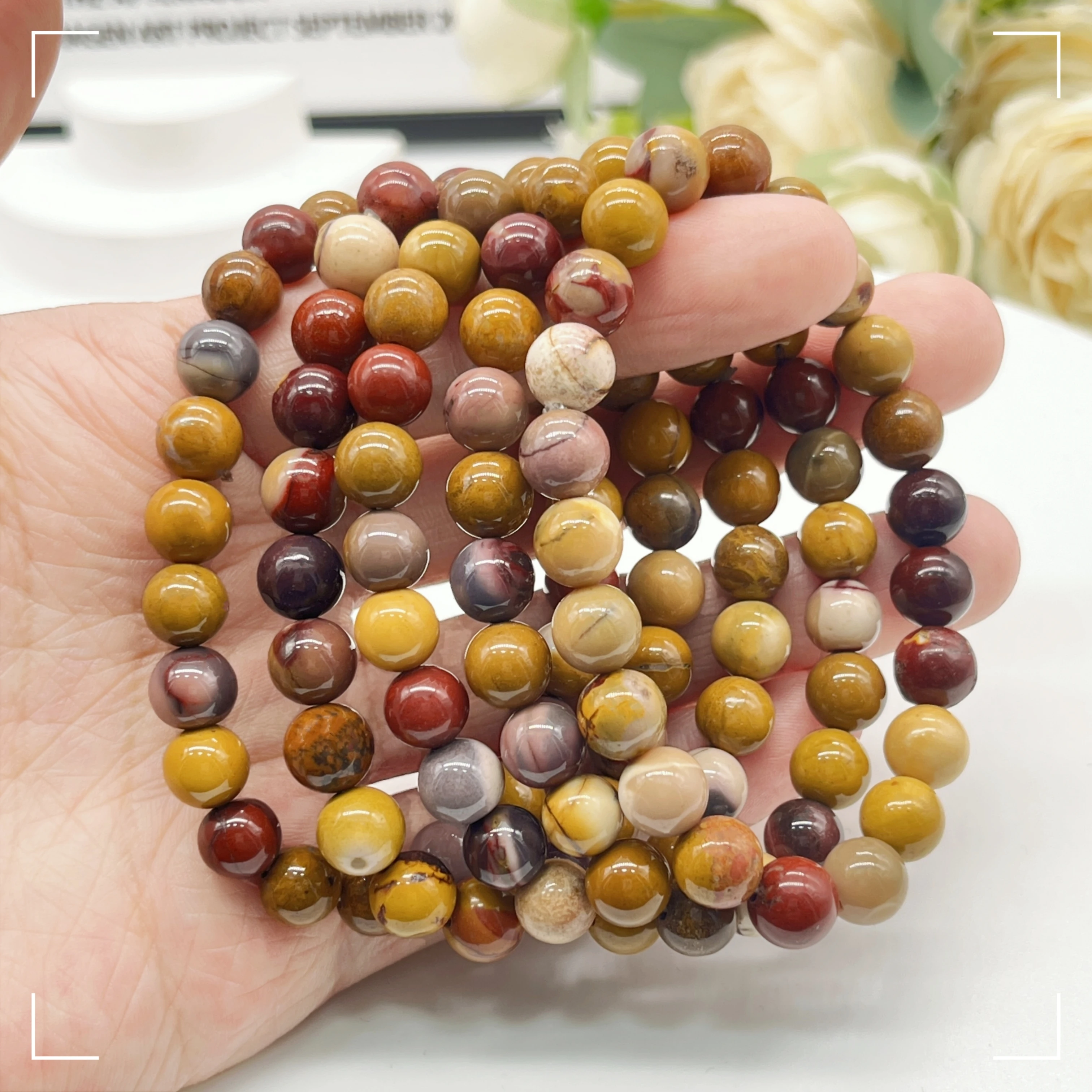 Natural Mookaite Beads 6/8mm Round Spacer Loose Crystal Beads Jewelry Reiki Healing DIY Bracelets For Women Men Home Decor Gift