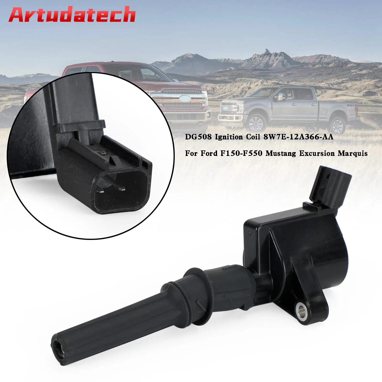 

Катушка зажигания Artudatech DG508 8W7E-12A366-AA для Ford F150-F550 Mustang Excursion Marquis, автомобильные аксессуары
