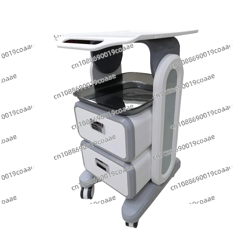 Newest Aluminum Alloy Double Drawers Trolley for Portable HIFU Beauty Machine