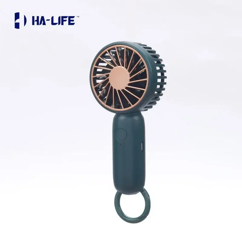 HA-Life Portable Handheld Mini USB Charging Pocket Fan - 2022 New Fashion Carabiner Super Wind Outdoor Fan