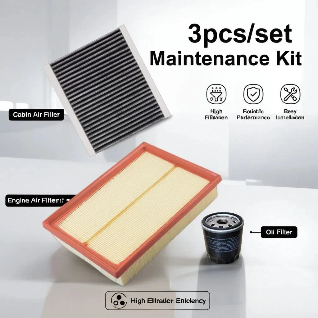 3pcs/Set Cabin Air Oil Filter For EXEED LX 1.6T 2022 2023 CHERY ARRIZO 8 5/OMODA JAECOO J7 5 2024/ TIGGO 7 8 Plus Accessories