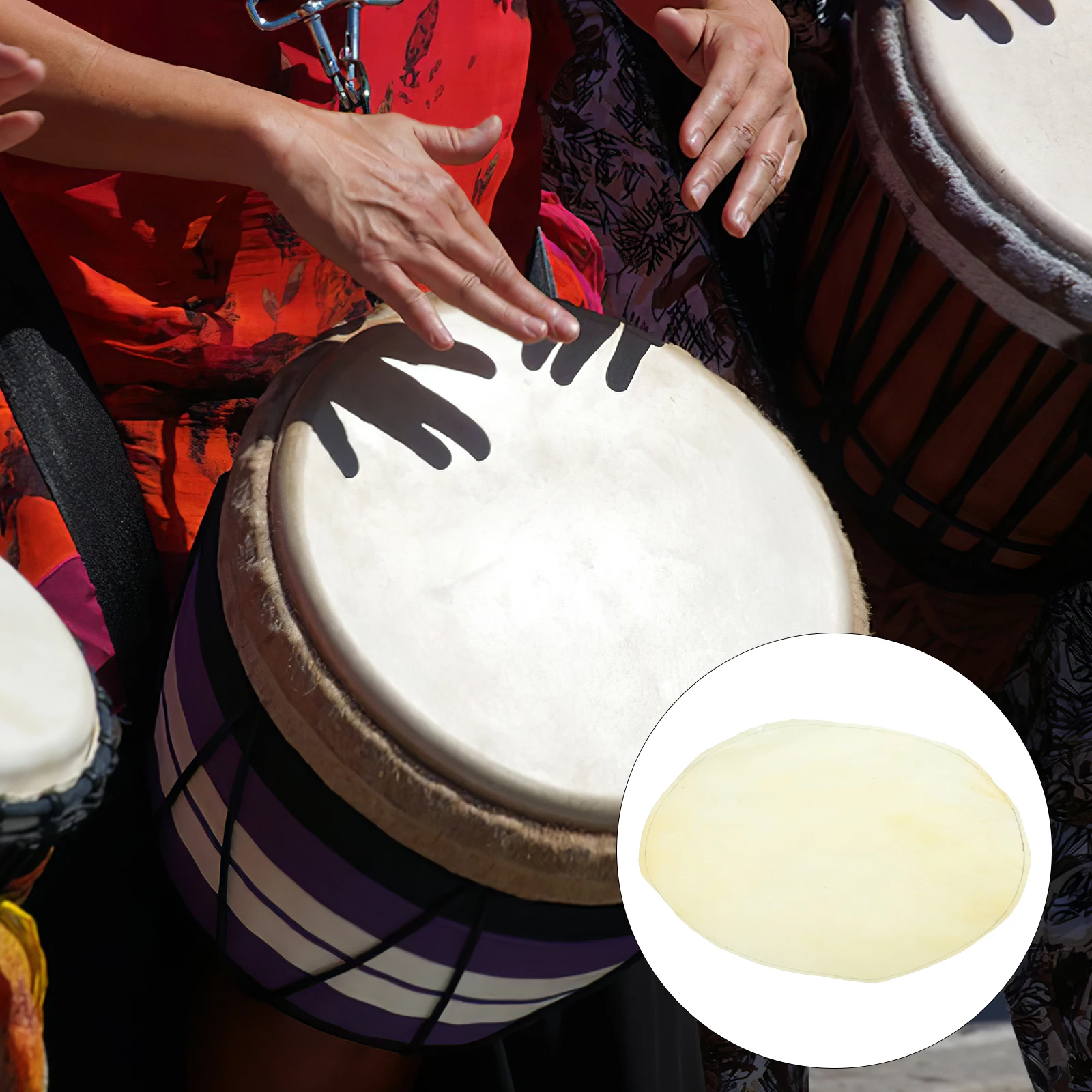 

Drum Skin 350MM Diameter Genuine Goat Durable Heads for African Drum Covers Accessories Replacement Parts