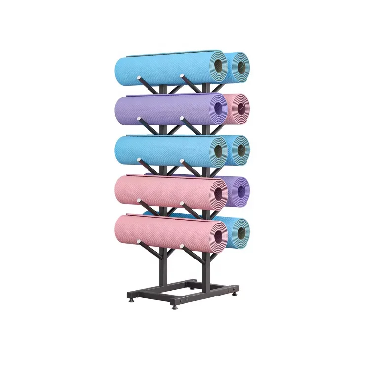 

Large Capacity Sports & Yoga Mat Display Stand High Density Foam Roller For Retail Store Sports & Yoga Mat Storage Rack