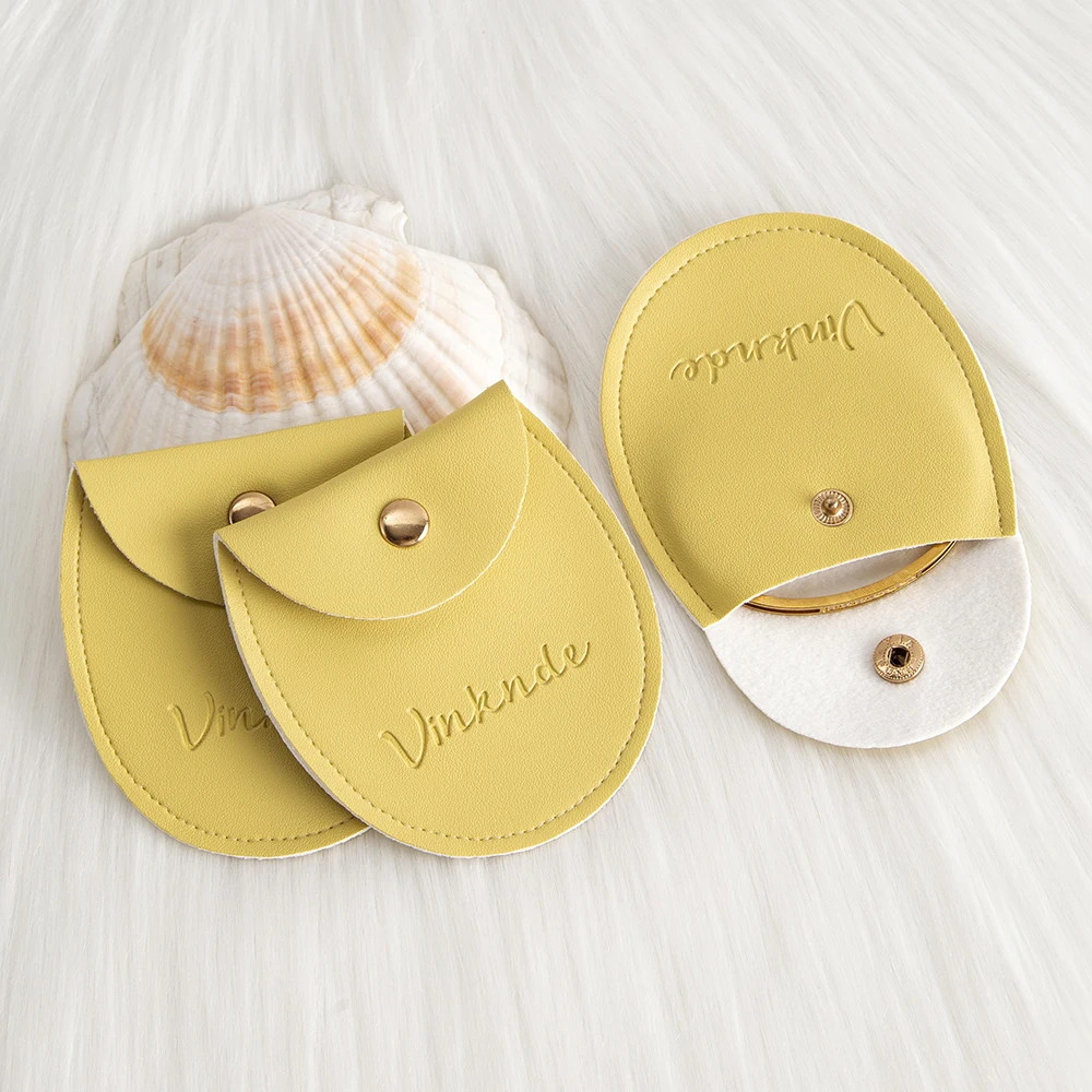 تخصيص بو الجلود البسيطة التعبئة حقيبة حلقة القرط قلادة المفاجئة زر الحقيبة والمجوهرات مع شعار الزفاف عيد الميلاد المنظم #3