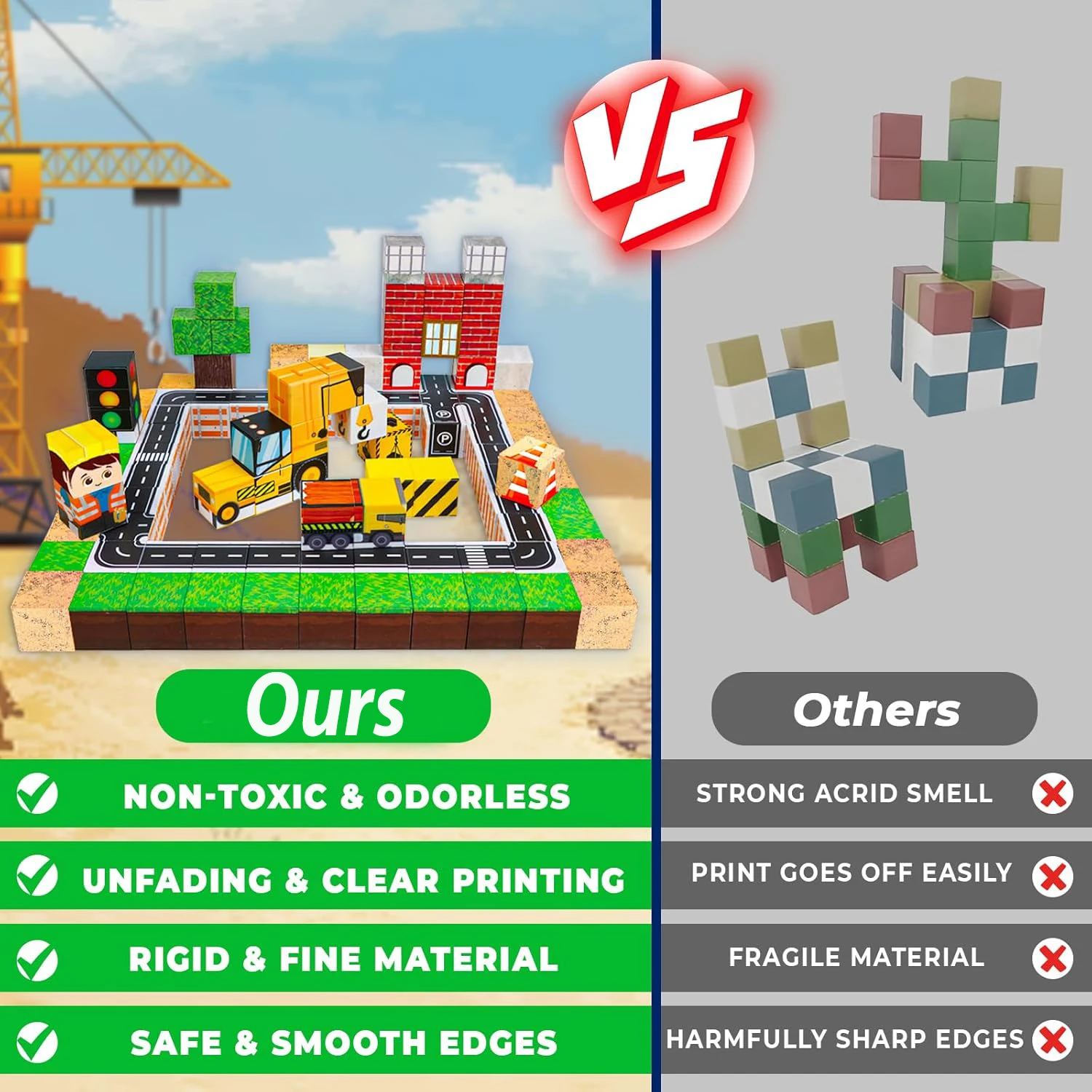 100PCS magnetische bouwstenen magneetkubus stapelen bouwweg met auto STEM Montessori kerstverjaardagscadeaus