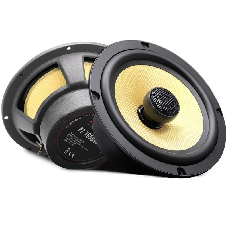 PZ-6509C altoparlanti Audio per auto coassiali a 2 vie con potenza di uscita di 180W cono in fibra di vetro qualità del suono dei bassi profondi