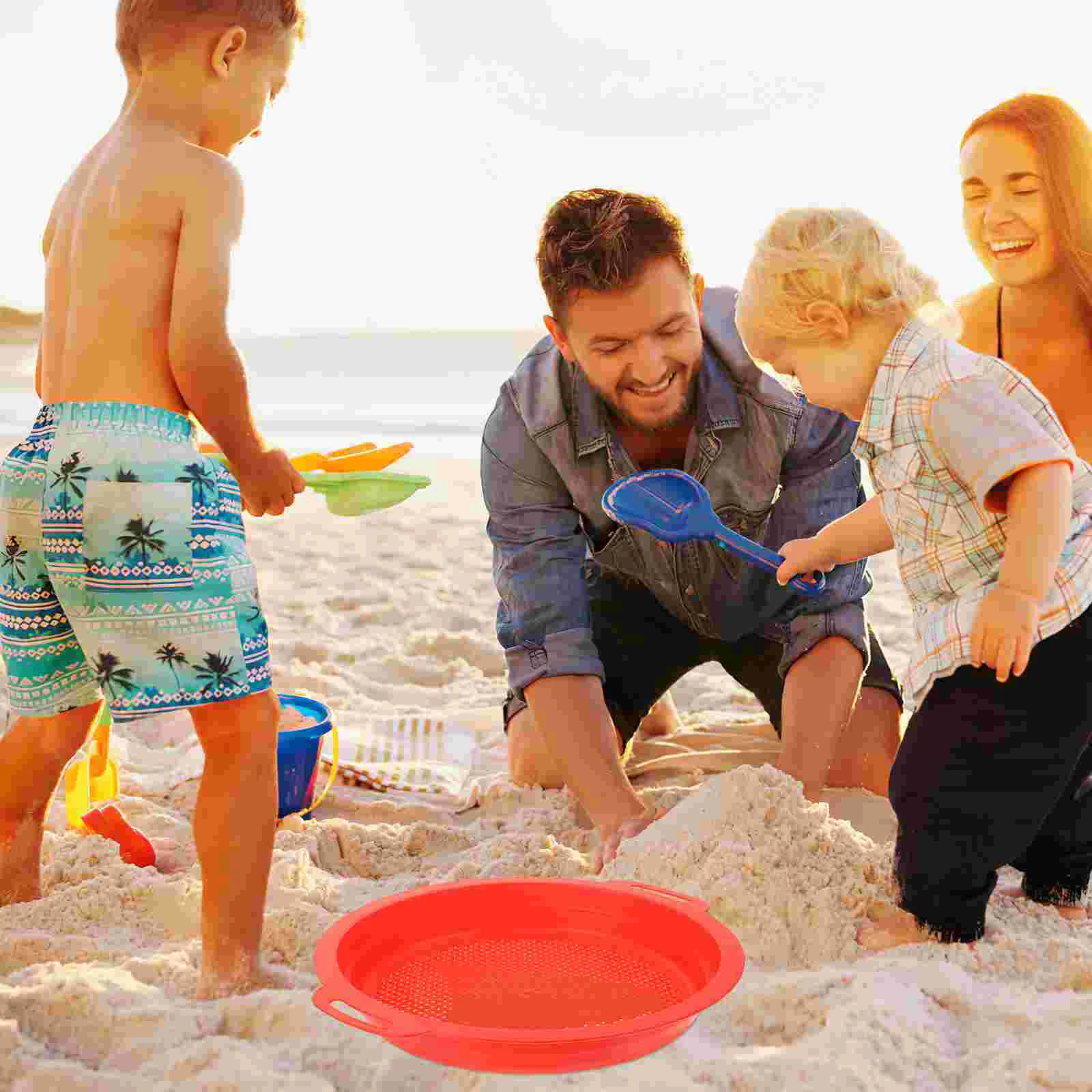 Beach Sand Screen Sifter Plastic Toys Kids Sieve Plaything Essentials for Vacation