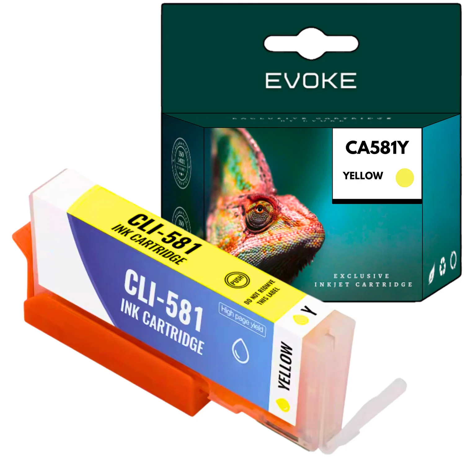 Evoke Compatibele Inkt voor Canon Cli-581Xl Cli581Xl Cli-581Y Geel 12 ml 850 Pagina's Pixma Tr7550 8550; Ts6150 6151 6250 6251 6350 6350A 6351 705 705A 8100 8150 8151 8152 8250 8251 8252 9150 9155