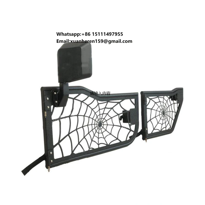 

Hot Sale Off Road Parts 2/4 Doors Steel Half Door Spider Style Tubular Door With Reflection Mirror for Wrangler JK 2007-2017