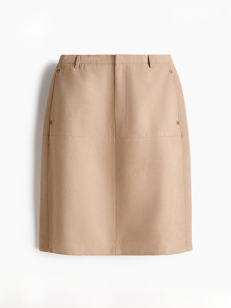 

H&M Spring 2026 Women's Casual Pencil Skirt Stand Fit mid Waist Polyester Fiber 00% Fabric Proc Other