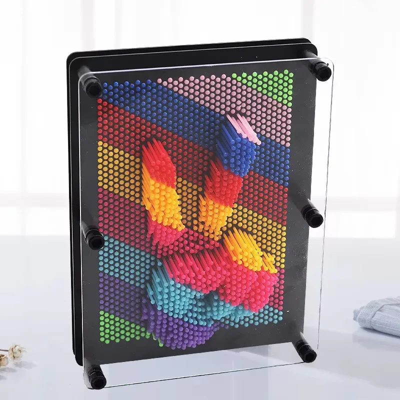 3D Clone Pin Stress Relief  Art Clone Hand Shape Model Adult Toys Pinscreen Needle Board Sculptures Painting  Gift
