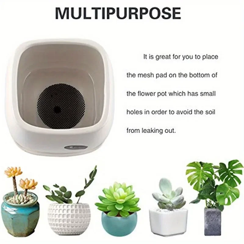 50Pcs Flower Pot Hole Mesh Pads Planter Tray Keep Soil In and Drainage Out Plant Trays For Pots Garden Supplies
