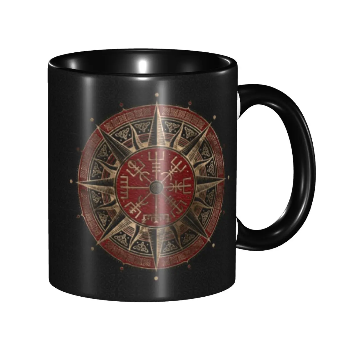 Personalized Vegvisir Mug DIY Viking Compass Ceramic Tea Milk Coffee Cup
