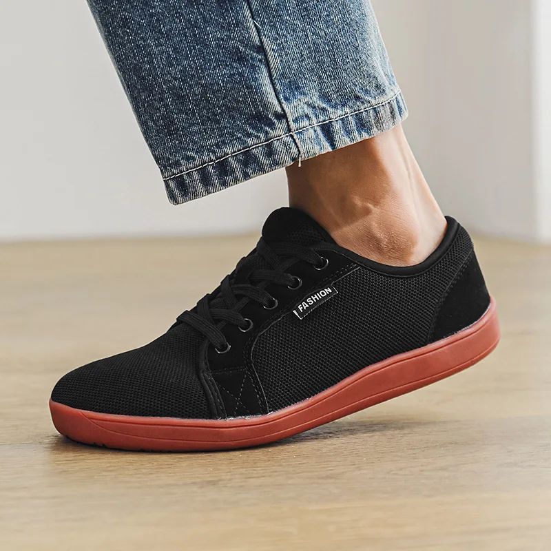 Personality Men Shoes Wide-Toe-Box Barefoot Shoes for Men Minimalist Breathable Comfortable Trail Walking Shoes Tenis Masculino