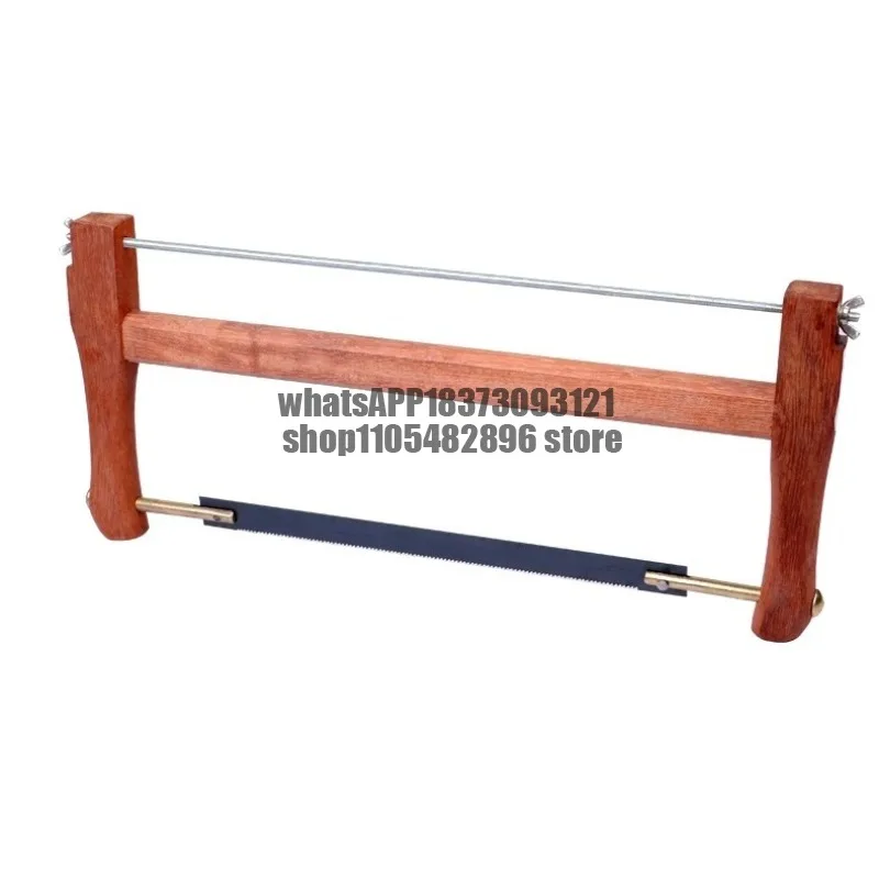 1pcs Indonesia rosewood Saw Frame Saw Blade 400mm,Woodworking Hand Push-Pull Manual Saws Carpenter Wood Cutting DIY Tool
