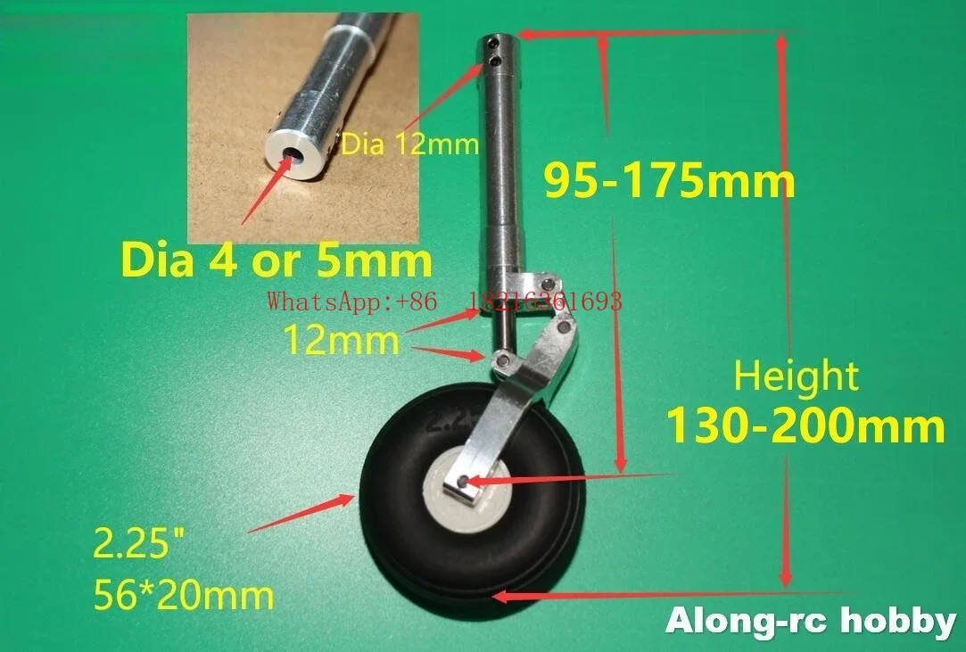 2026GOOD Single Wheel Kneeling Damping, Shock Absorption Landing Gear, Model Aircraft Remote Control Aircraft Accessories 95 1