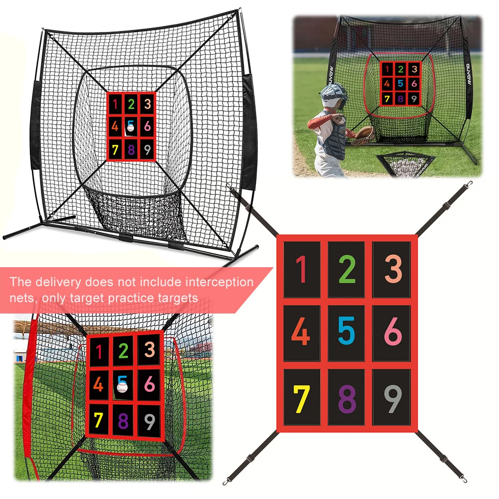 

9-Section Numbered Strike Zone Trainer (No Net) Adjustable Strike Zone Target Pitching Target for Baseball Softball Net