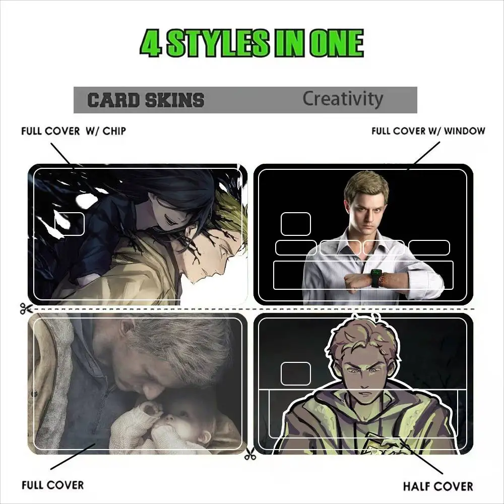 Resident evil Ethan Winters  Sticker Film Tape Skin for Credit Card Debit Card Waterproof Stickers Cartoon