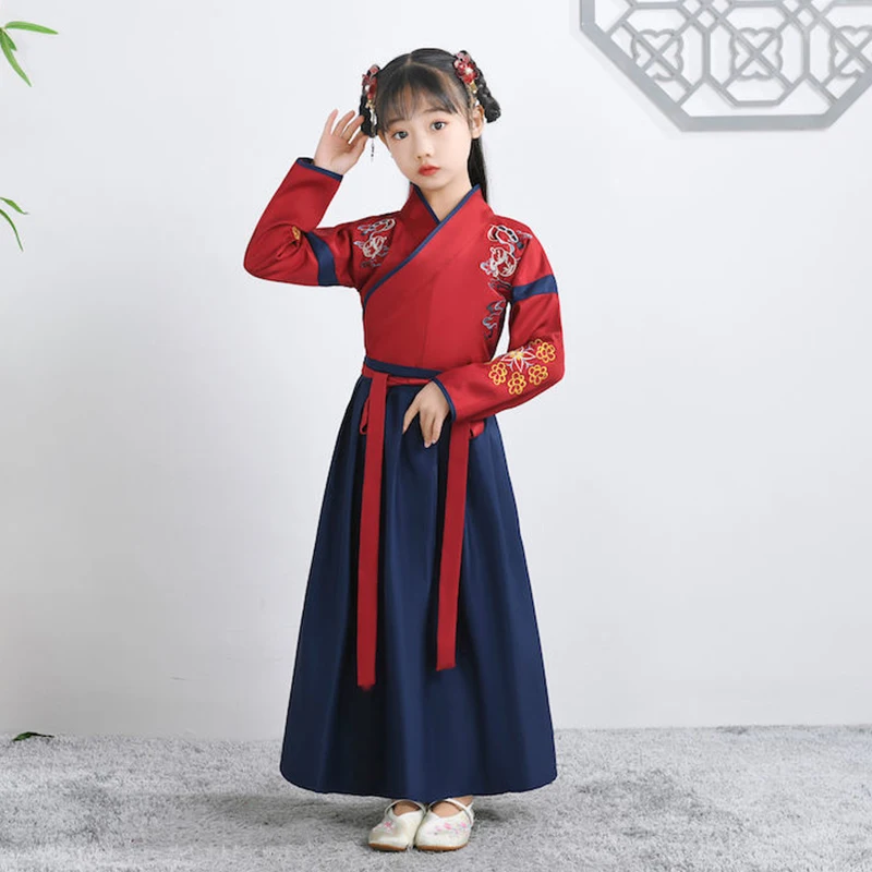 Jungen Mädchen Hanfu Cosplay Kostüm traditionelle chinesische Eröffnungs feier Schuluniform Kinder Performance Outfits