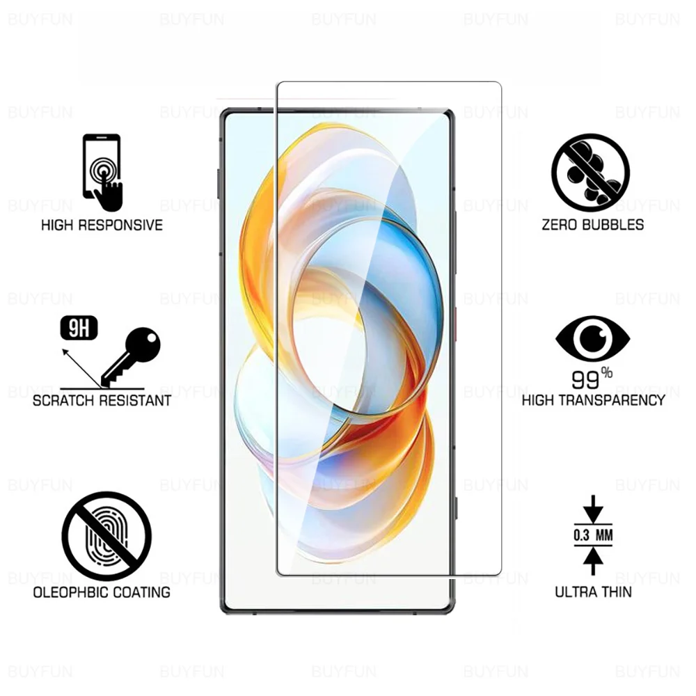 1-4Pcs Full Cover Tempered Glass For ZTE nubia Z70 Ultra Z50 Z60 Ultra Z70Ultra Z50Ultra Z60Ultra 5G Armor Screen Protector Film