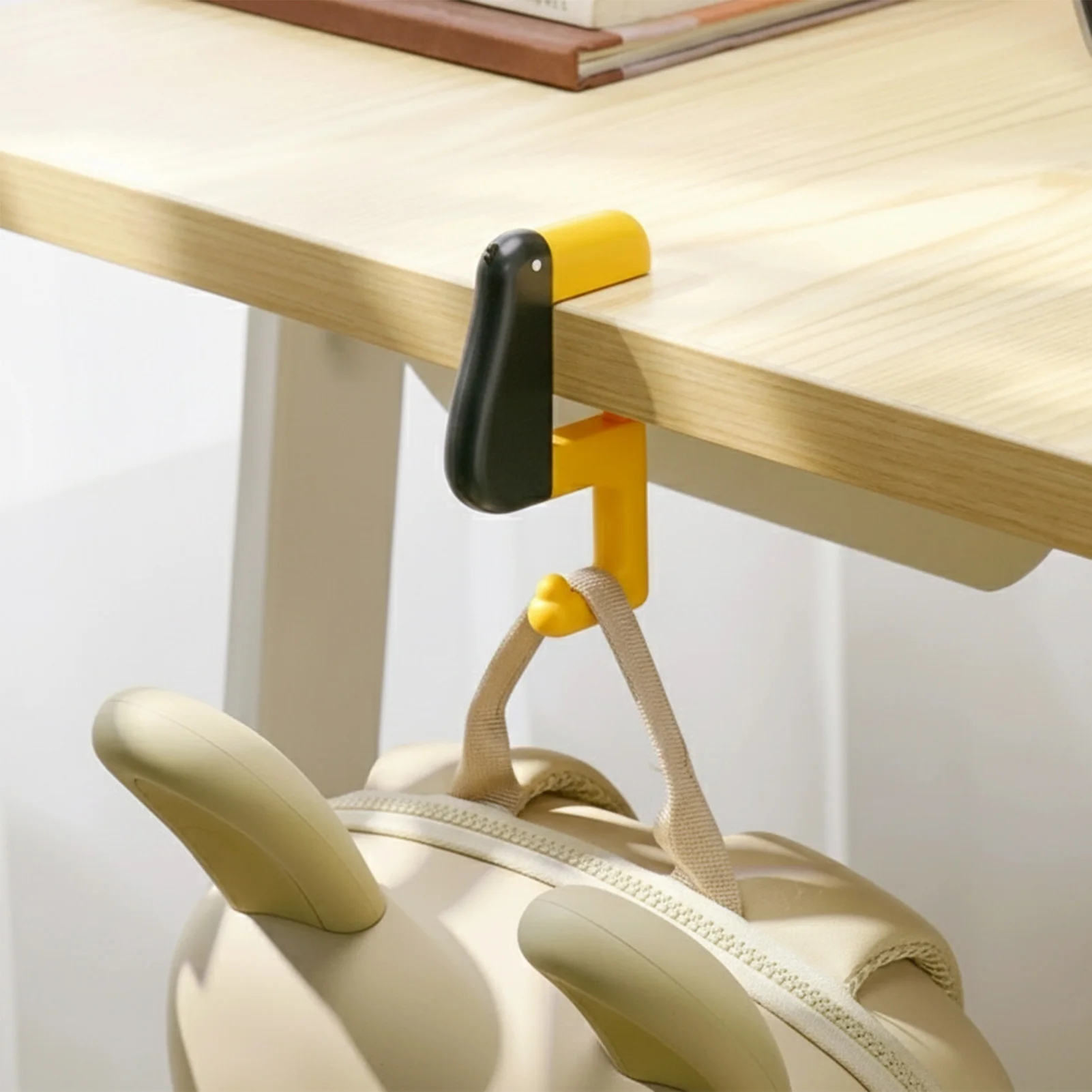 خطاف مكتب لرف الحقائب المدرسية لا يتطلب الحفر مادة ABS TPR مع وسادات مضادة للانزلاق لمكاتب الطلاب