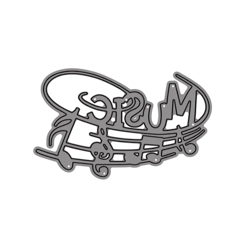 Happy Musical Sheet Music Notes Cutting Dies For DIY Scrapbooking Decorative and Card Making Embossing Craft 2021 New