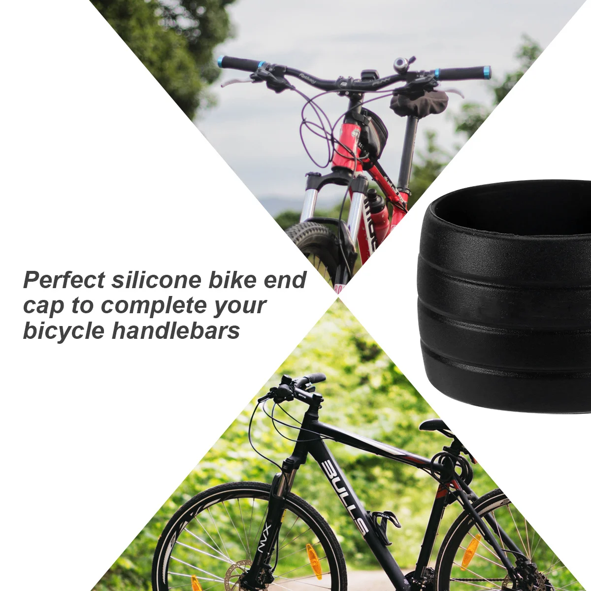 

1Pair Bike Handlebar Fixed Rings Silicone Durable Flexible Grip Wrap Protect Rod Handlebar Damage Cover Bike Grip Wrap