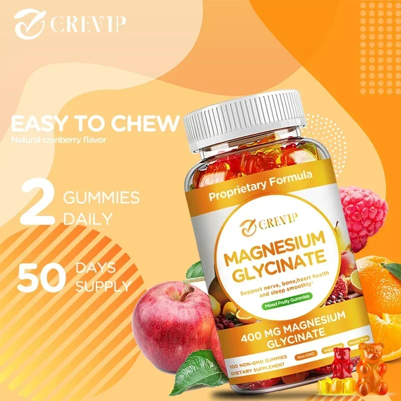 Magnesium Glycinate Gummies - Supports Muscle, Nerve, Bone & Heart Health Made in The USA