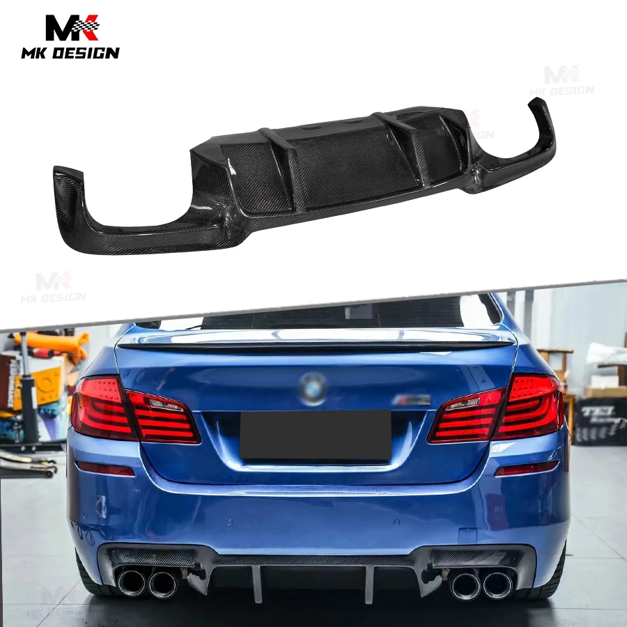 

Carbon Fiber V Style Rear Bumper Lip Diffuser for BMW 5 Series F10 M5 F18 2010-2016 Rear Diffuser Bumper Lip Splitter Auto Parts