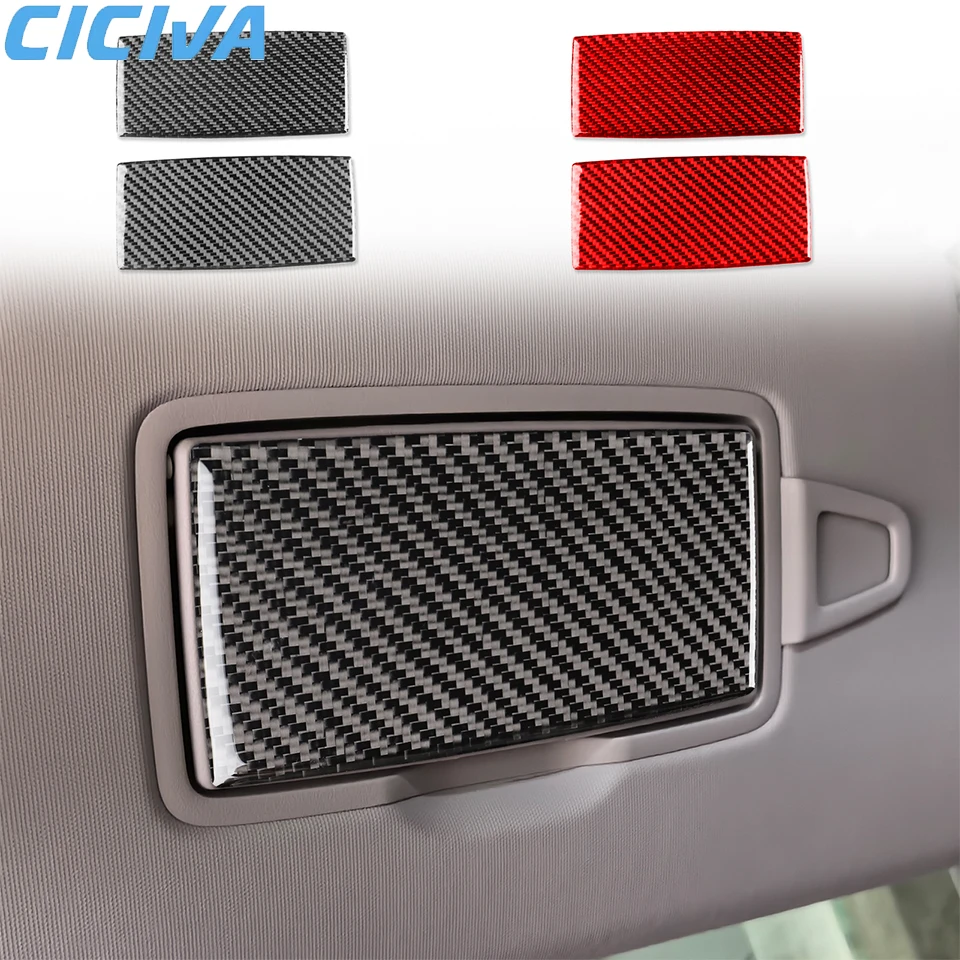 For Mercedes-Benz GLE W167 2019-2024 Makeup mirror cover Decorative Trim Soft Carbon Fiber Car Internal Accessories