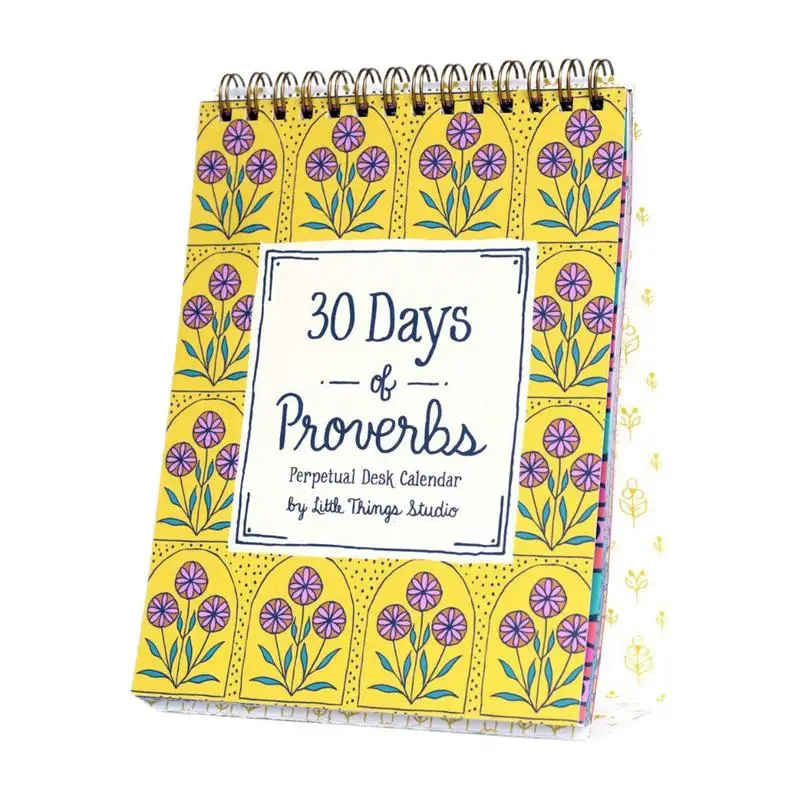 

Proverbs Perpetual Calendar Empowering Quotes 30 Days Wall Calendar Creative Undated Daily Planner Home Decor & Desk Accessories