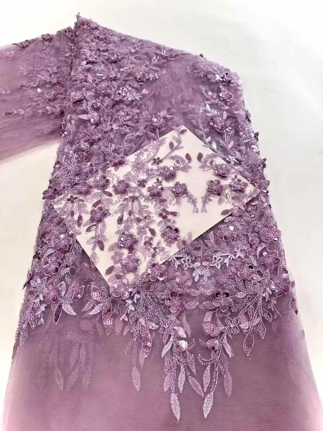 

African Sequins Beaded Lace Fabric 2025 High Quality Groom Nigerian Wedding Bridal Embroidery French Tulle Sewing