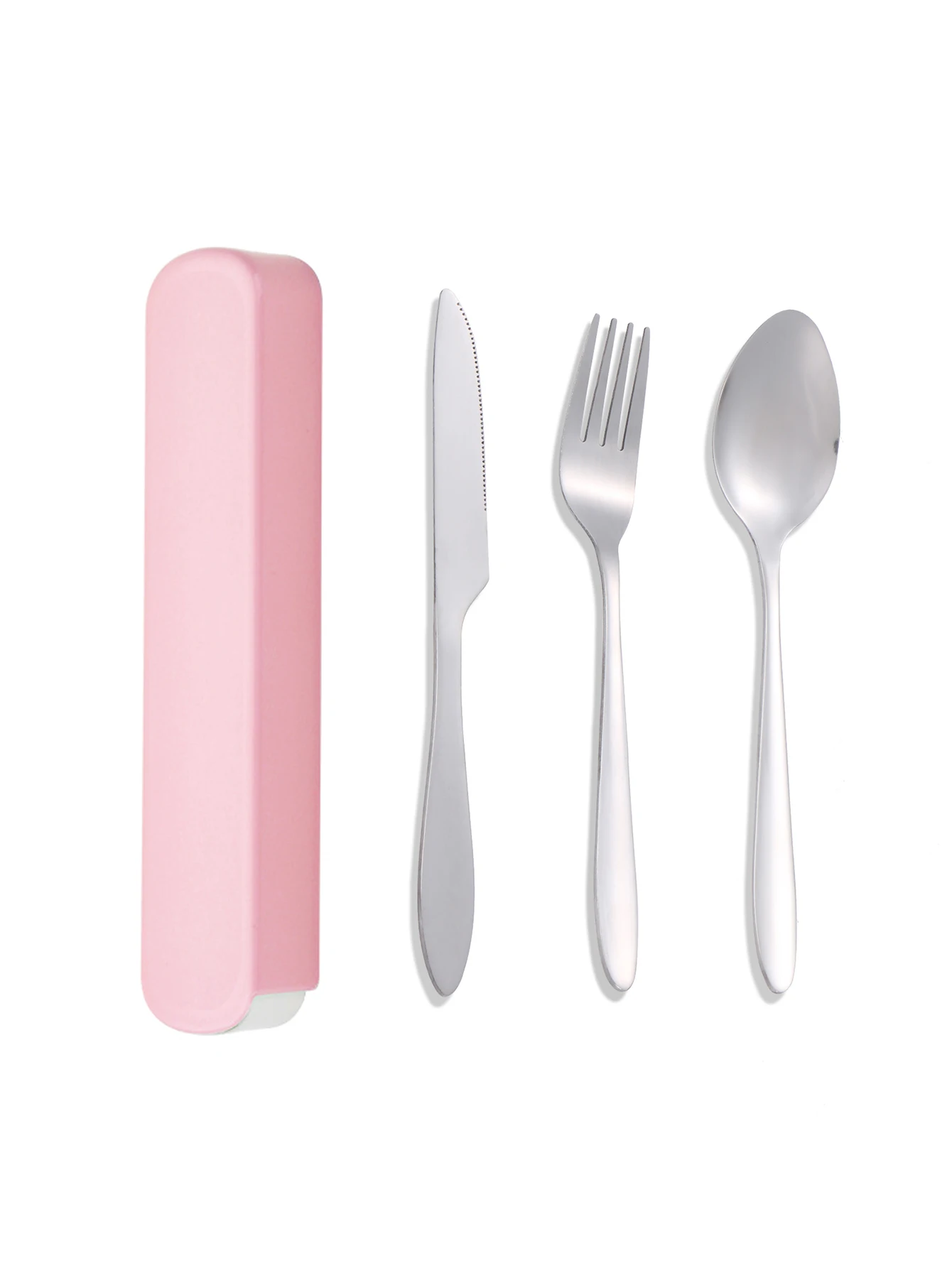 3-piece portable tableware Box Stainless Steel Knife, fork and spoon tableware Set Travel children's tableware School restaurant