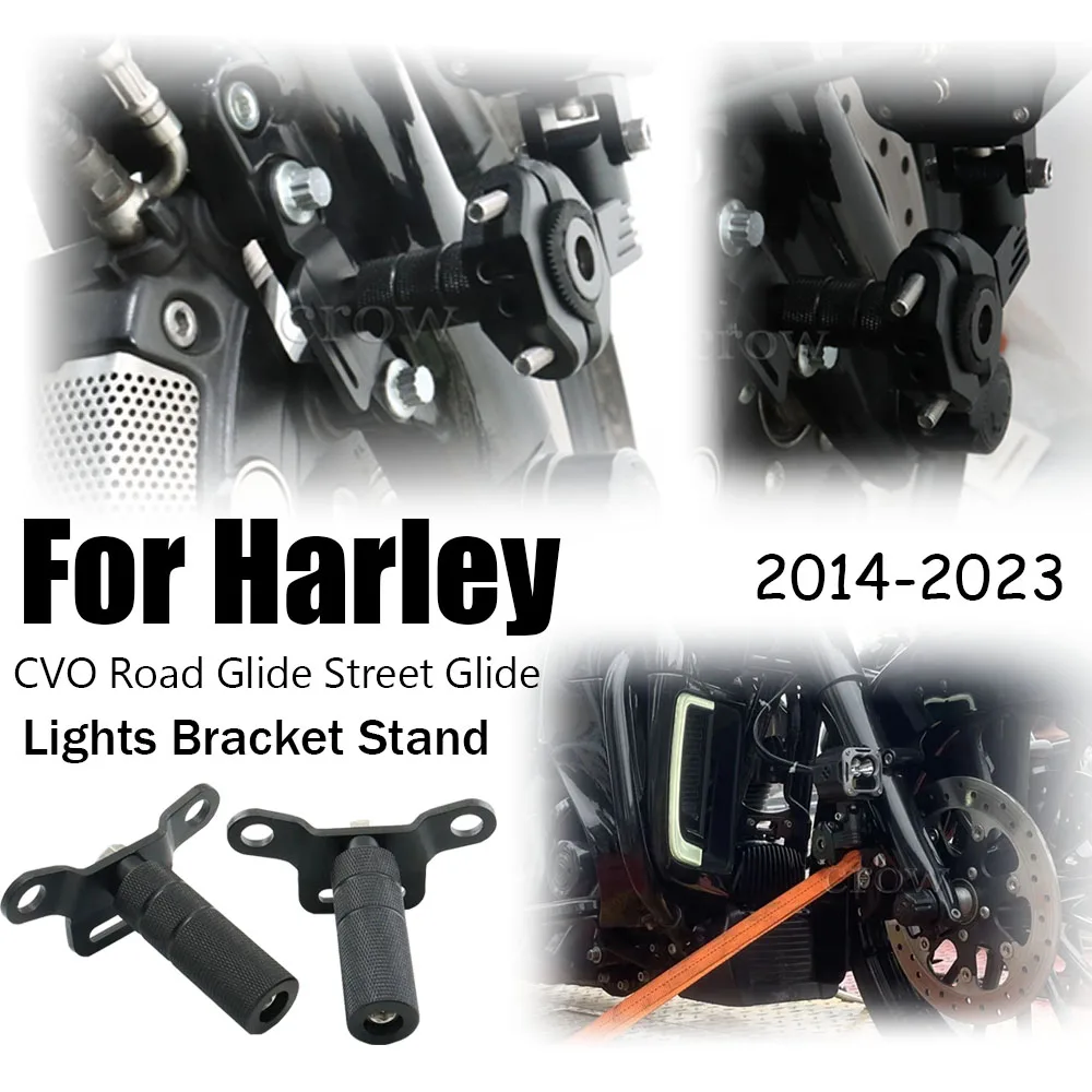 

New Motorcycle Spotlight Mount Holder For Harley Touring Road King CVO Road Glide Street Glide 2014-2023 Lights Bracket Stand