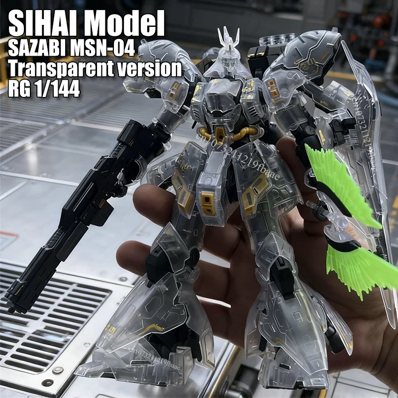 In Stock SIHAI Model SAZABI RG 1/144 Transparent Version MSN-04 Assembly Model Kit Toys Action Figures Robot Plastic Gift