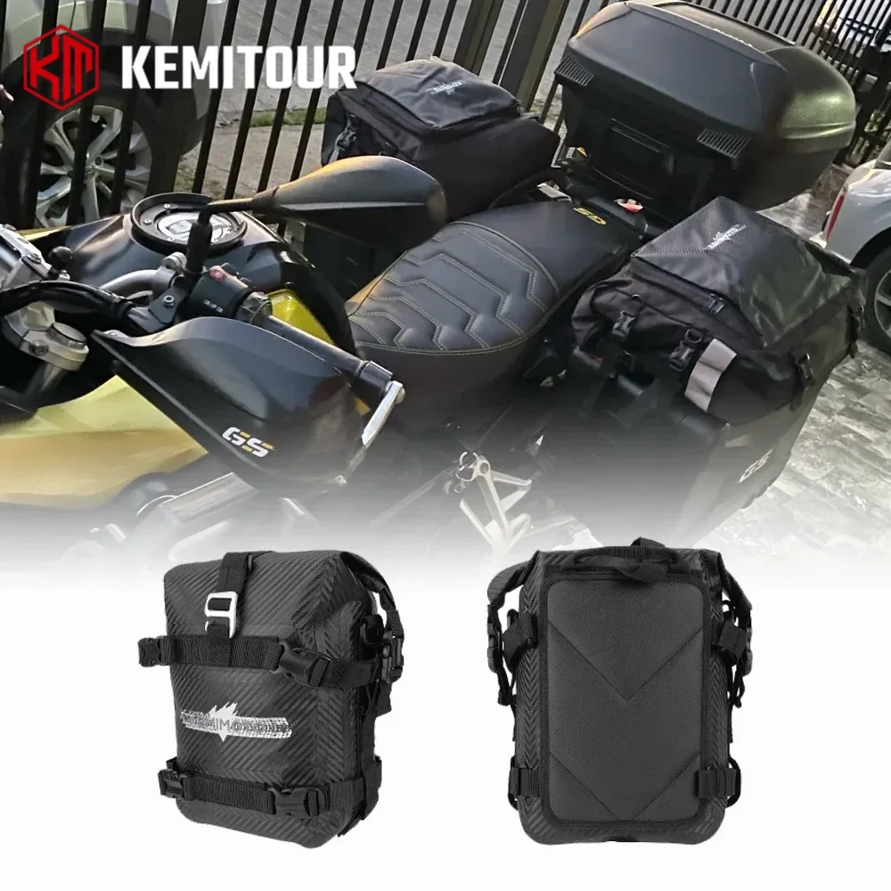 

2Pcs Motorcycle Box Frame Tool Bag Crash Bars Bags Waterproof For BMW R1200GS R1250GS F850 For Honda CrossCub CC110 CT125