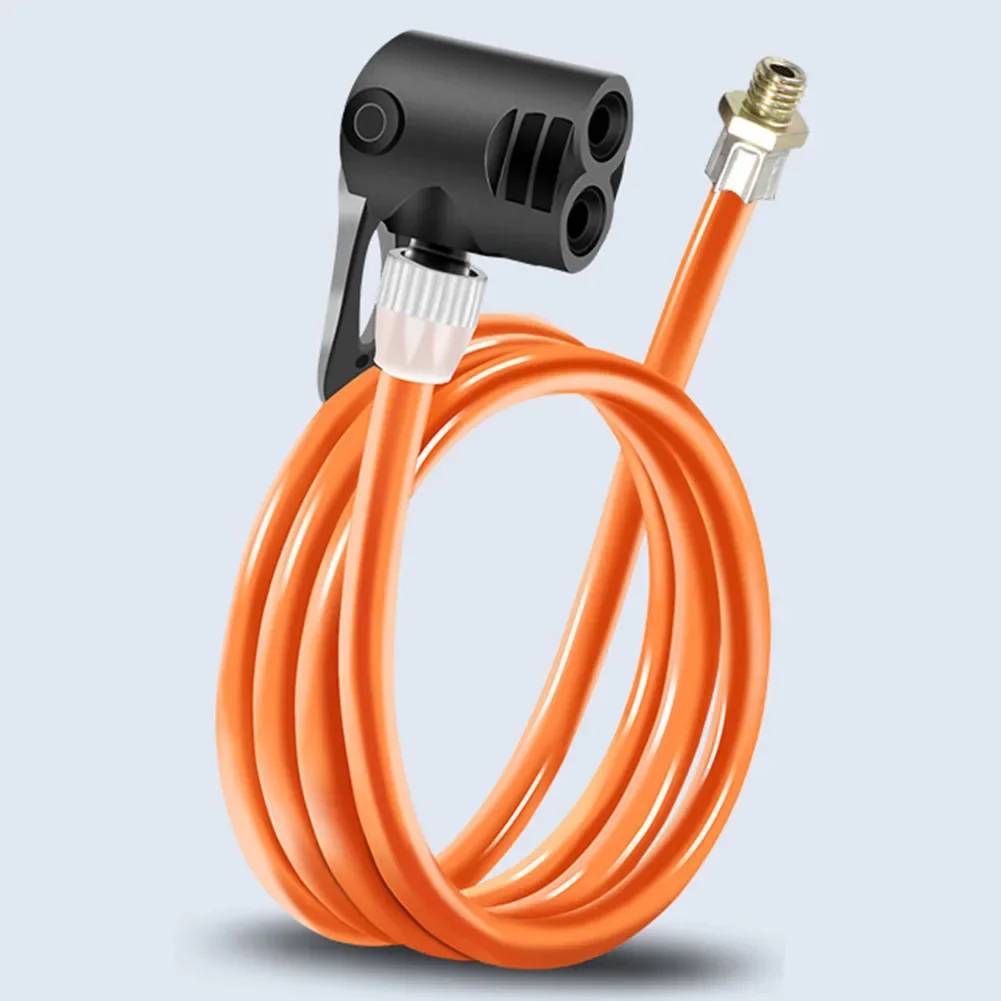 Gloednieuwe Fietspomp Buis Luchtpomp Kabel Band Inflator 125Cm Lengte Anti-Vries Bold Trachea Compatibel Steviger Oranje