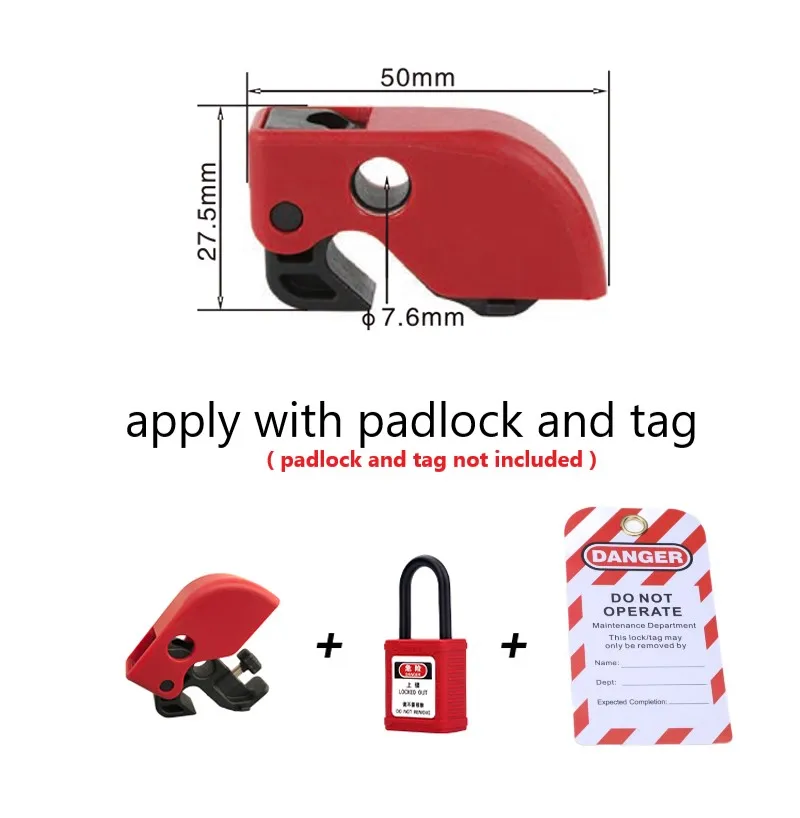 universal MCB lockout lock dog, MCB lock toggle lock safety circuit breaker lock masterlock