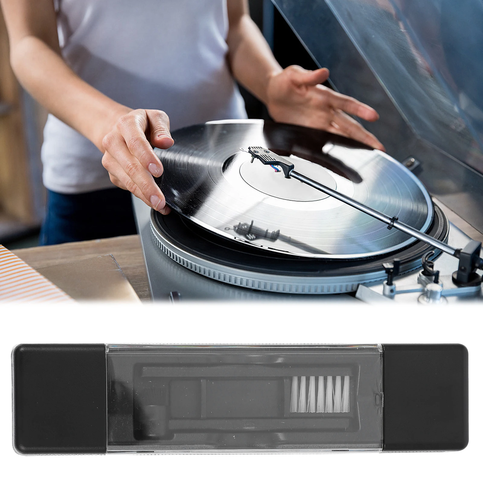 Vinyl Record Brush Set Dust Remover Tool CD Album Cleaner Turntable Cd Cleaning Tool Protective