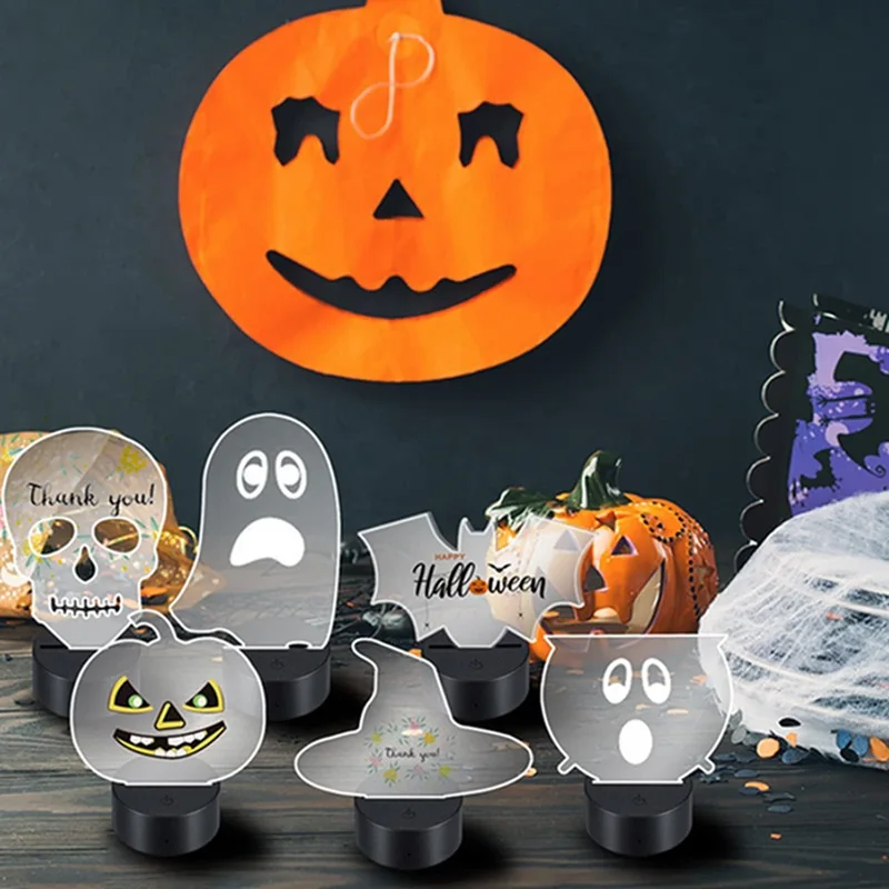 

Halloween Clear Acrylic Sheet Blank For Christmas Decoration LED Base Sign 6/10/15/30PCS DIY Acrylic Panel DIY Display Project