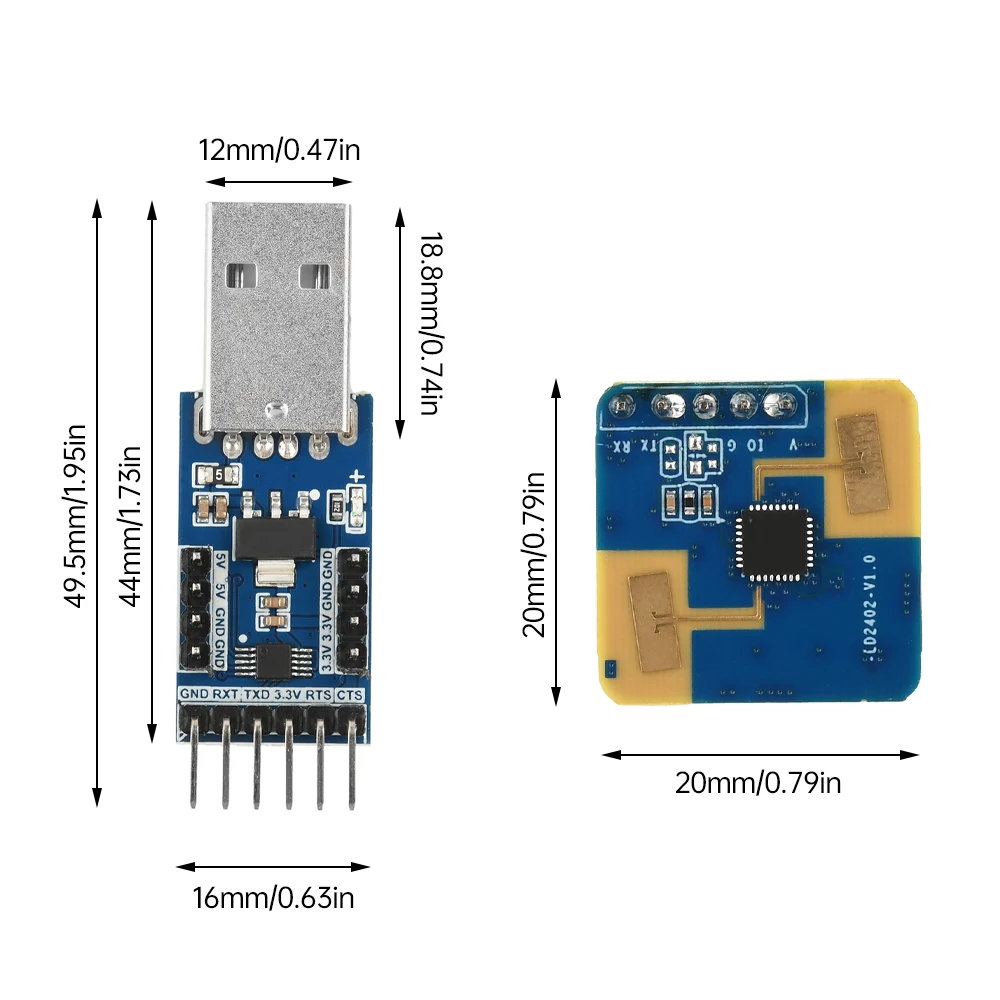 HLK-LD2402 Millimeter Wave Sensor Radar Module 24G Human Body Static Micro Motion Sensor for smart home appliances tool