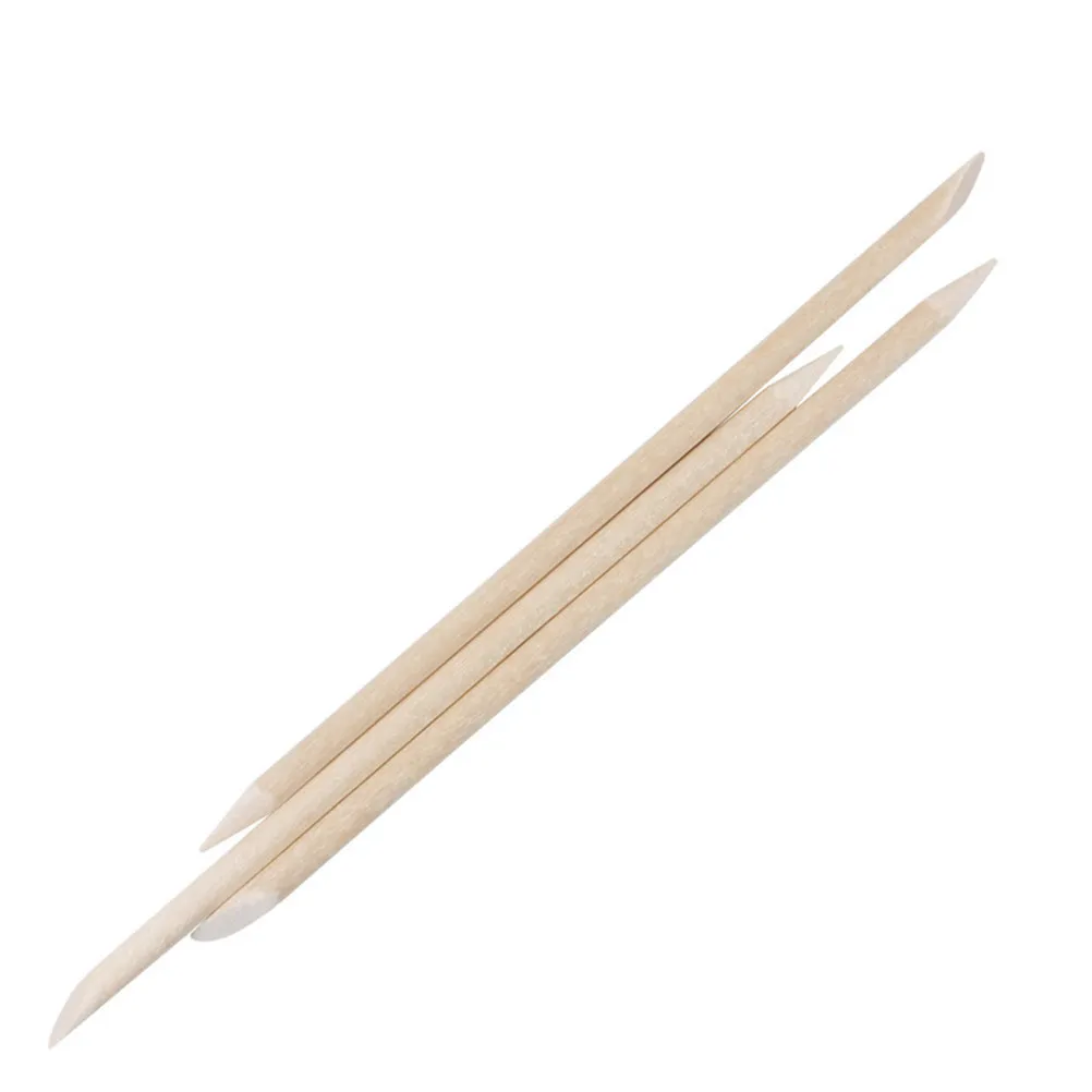 100Pcs Orange Wood Sticks for Nail Care Manicure Pedicure Tool Set Double Ended Dead Skin Pusher Cleaner Rhinestone Picker