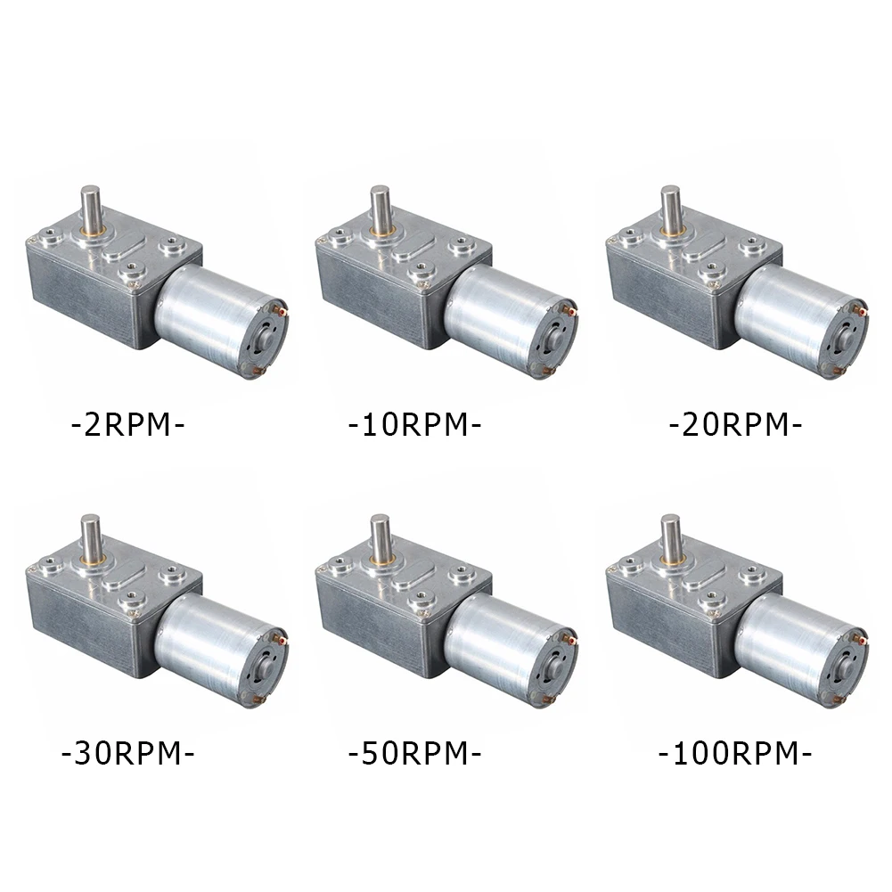 DC 12V Torque Speed Reducer Mini 2-100RPM Metal Worm Gear Box Motors Stainless Steel Self Locking Square for Window Door Opener