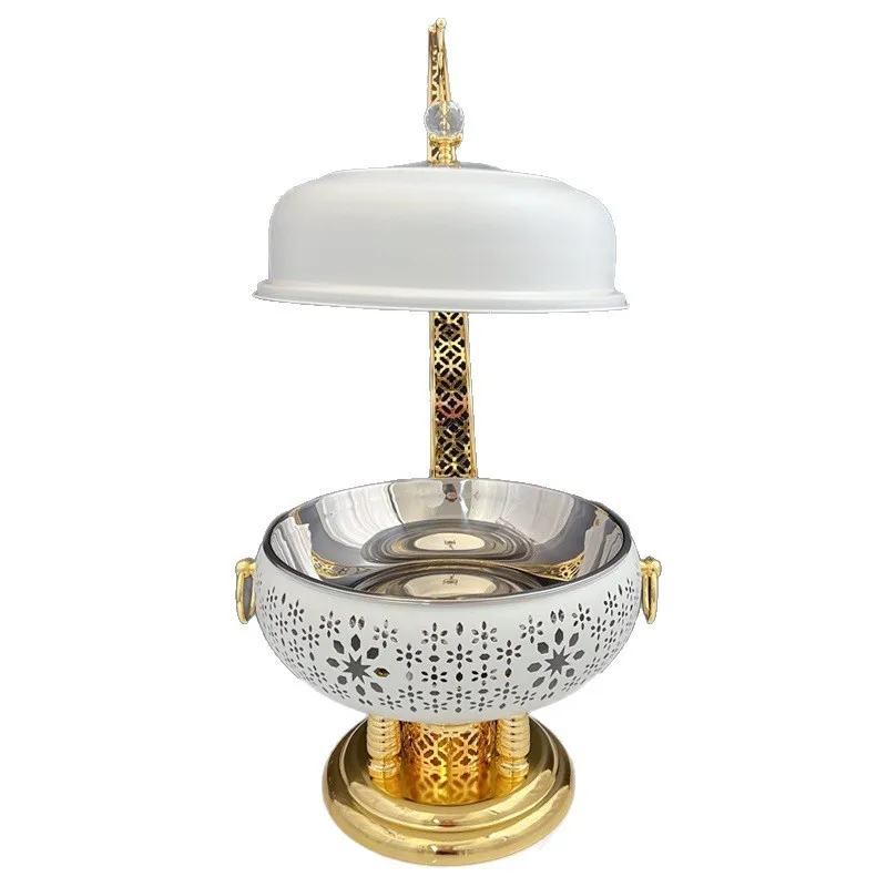 Light luxury white buffet stove 8L stainless steel hanging stove outdoor