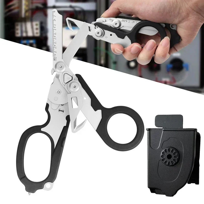 Tactical Rescue Scissor First Aid Expert Folding Scissors Outdoor Tool Combination Gadget Replace for Leatherman Raptors Shear