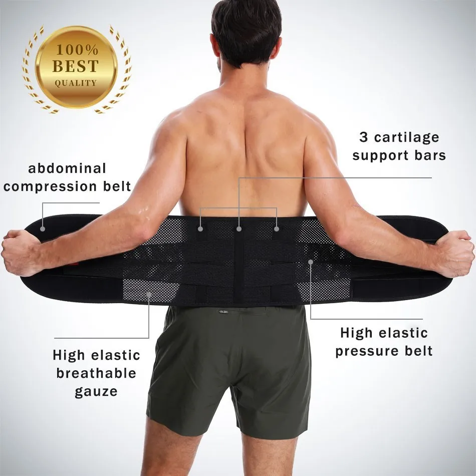 WorthWhile Orthopedic Corset Back Support Gym Fitness Weightlifting Belt Waist Belts Squats Dumbbell Lumbar Brace Protector