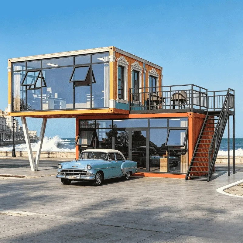 Prefab Portable Modular Home 20ft Foldable Container Tiny House Mobile Office Living Quick Build