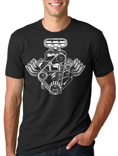 Car Engine Motor T-Shirt American Muscle Car Pistons Tee Shirt Gift FOr