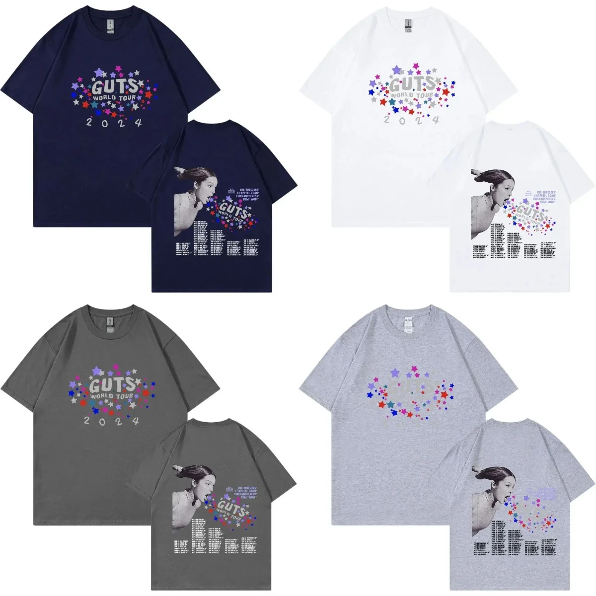 2025 Olivia hombre mujer Rodrigo cantante ropa de algodón moda manga corta cuello redondo camisetas ropa única para hombres camisas camiseta gráfica