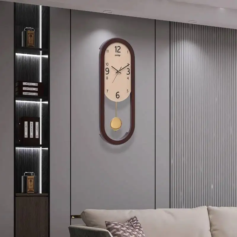 مكتب فريد البندول ساعة حائط تصميم موضة غرفة نوم ساعة حائط حديثة غرفة المعيشة الفاخرة Reloj De Pared عناصر ديكور المنزل #5